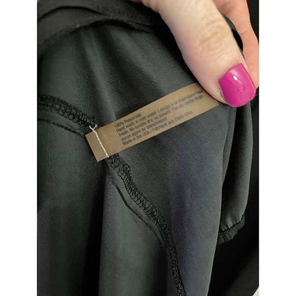 Cali Dreaming Black Maxi Dress Button Front Gathered Neckline‎ Long Sleeve Small - Picture 6 of 10